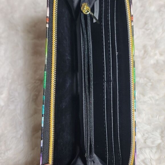 Rainbow Hawaiian Floral Print Tote Purse with Matching Wallet - Picture 8 of 13